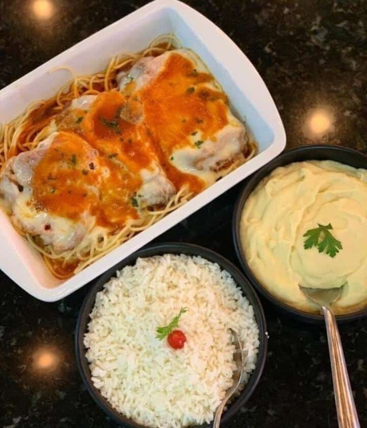 parmegiana de frango para 3 pessoas